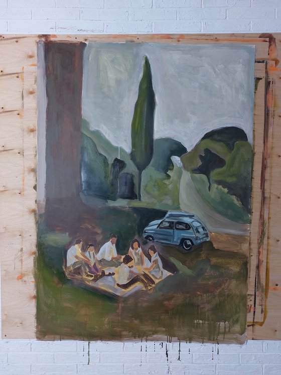 Picnic by the Cypress