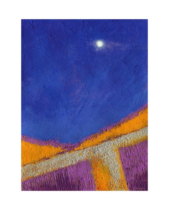 Ultramarine and Orange Abstraction