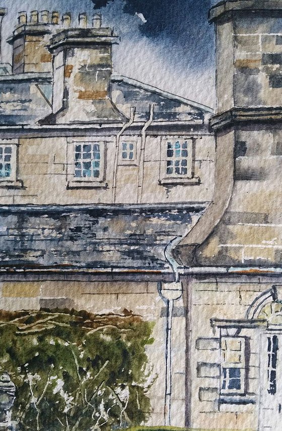 Pollok House Glasgow Watercolour Scotland