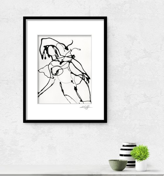Doodle Nude 24 - Minimalistic Abstract Nude Art by Kathy Morton Stanion