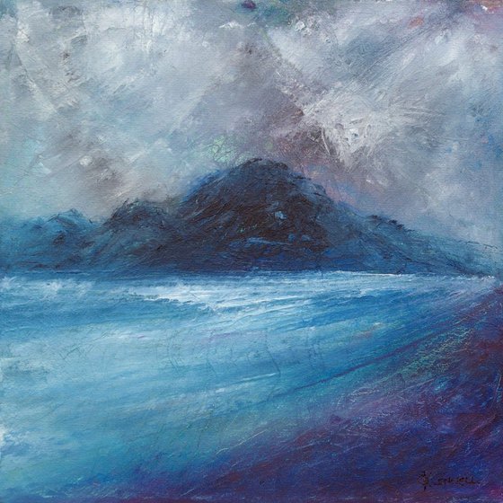 Loch Broom Scottish coastal seascape landscape painting