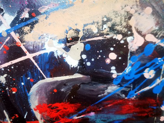 Fascinating enigmatic abstract beautiful action painting driping by O Kloska