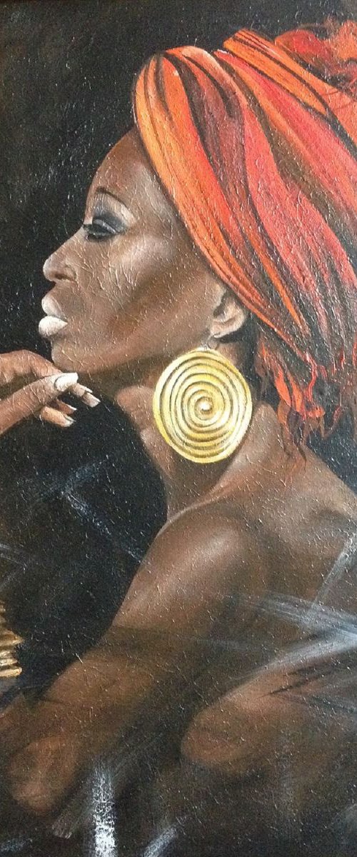 African woman portrait Eka Peradze Art by Eka Peradze