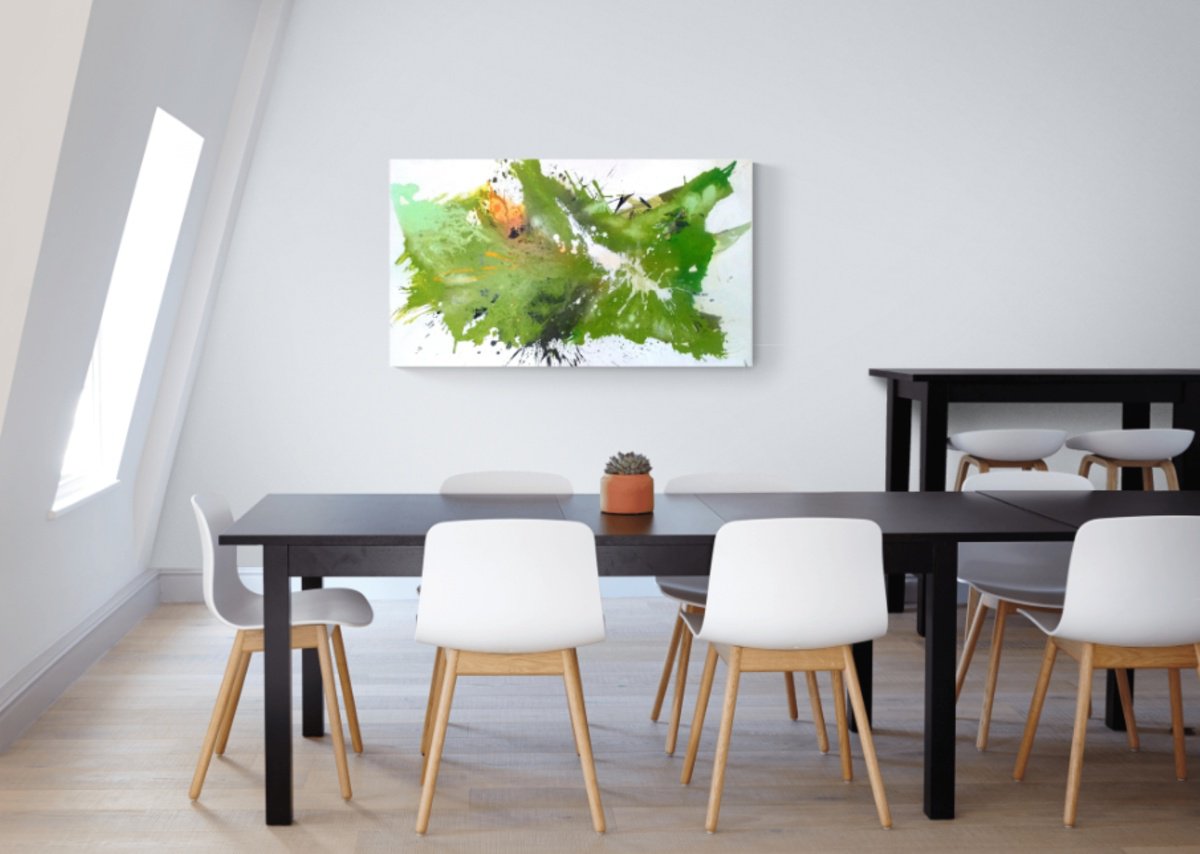 Abstract Acrylic Painting By Christa Haack, 47 X 28, Spring Light, Original Artwork