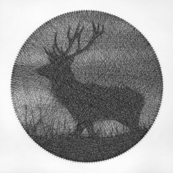 Deer String Art / Reindeer Before Twilight