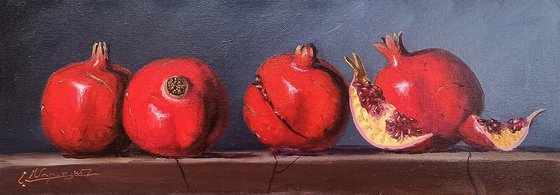 Nature's Gems: The Pomegranate Still Life