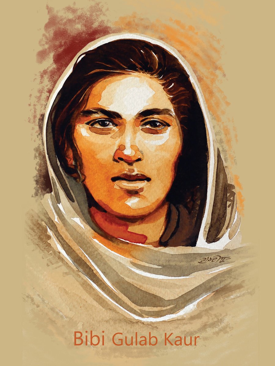 Organic Abstract Acrylic Painting By Artist Gurdish Pannu, 30 X 40, Bibi Gulab Kaur, Original Artwork