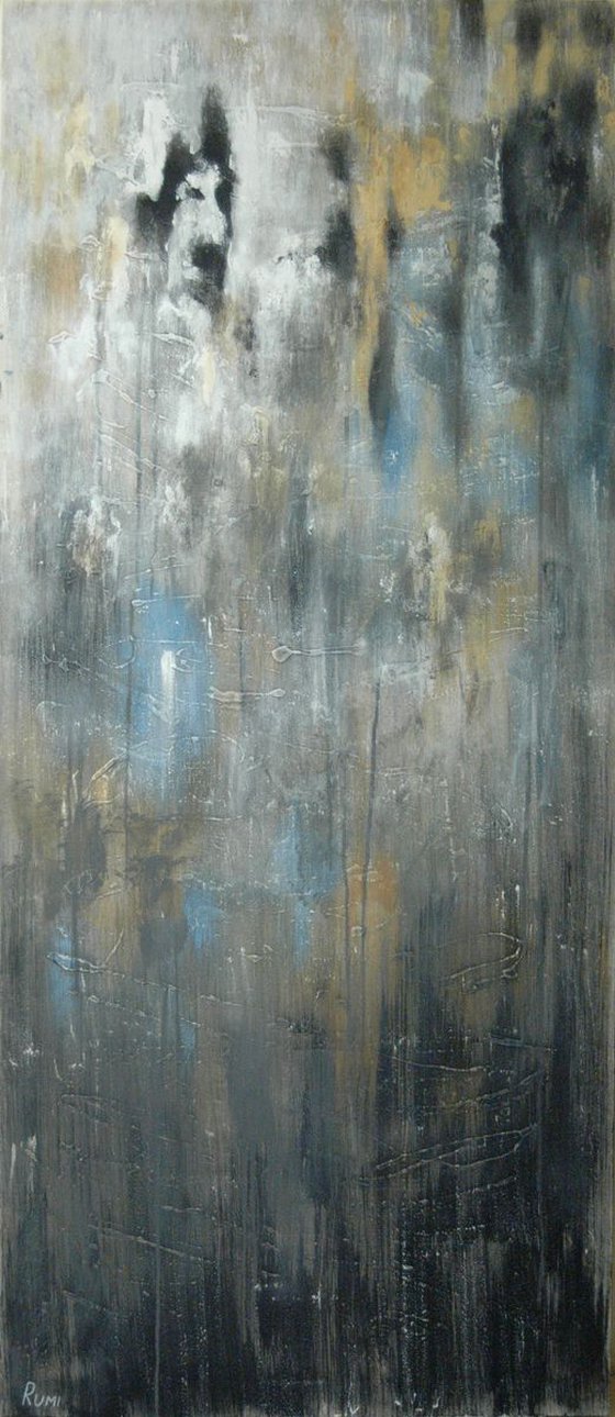 Extra large abstract painting. Original abstract painting. One of a kind art. "Fading Thoughts".