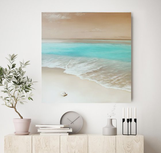 "Orange horizon" Seascape oil art