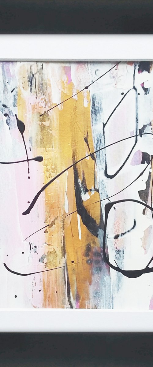 Abstraction #6 - Framed and ready to hang - original abstract painting by Carolynne Coulson