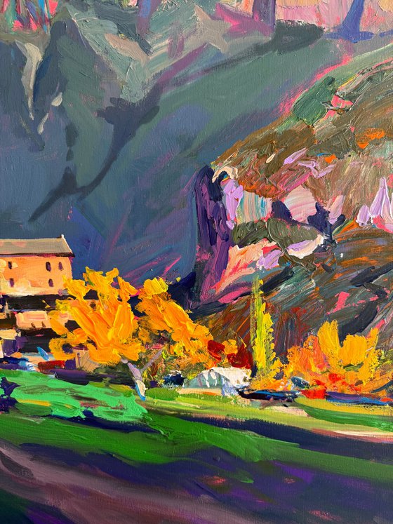 Autumn Colors in the Pyrenees.Torla