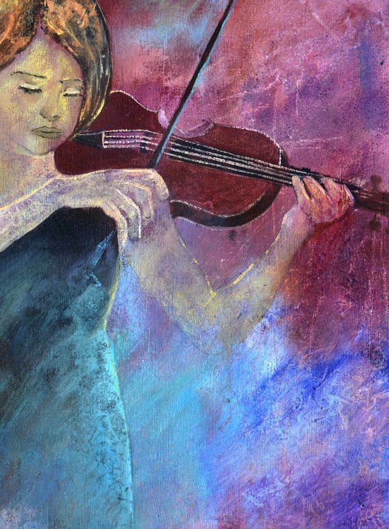 Playing violin