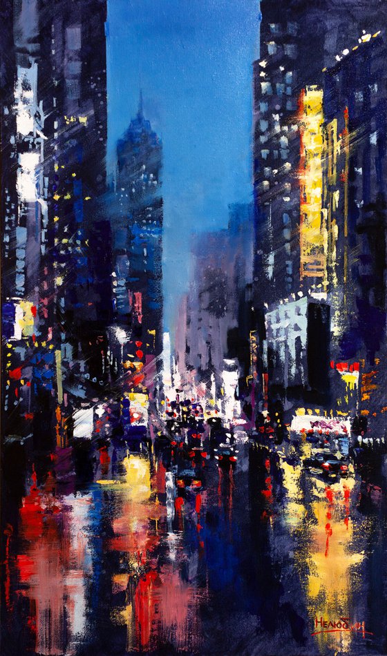 ABSTRACT CITYSCAPE. " Night city lights"