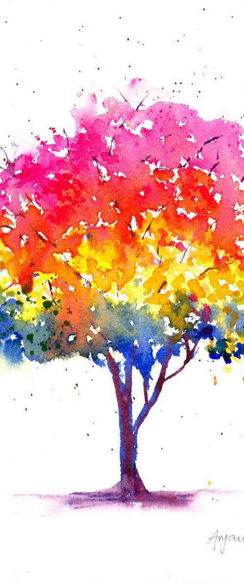 Rainbow Tree - Autumn by Anjana Cawdell