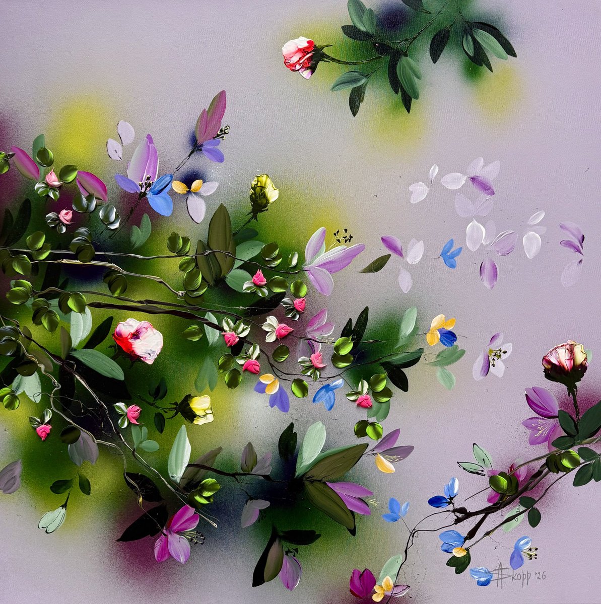 Ash Pink Release By Anastassia Skopp, 39 X 39, Artwork For Sale On Artfinder