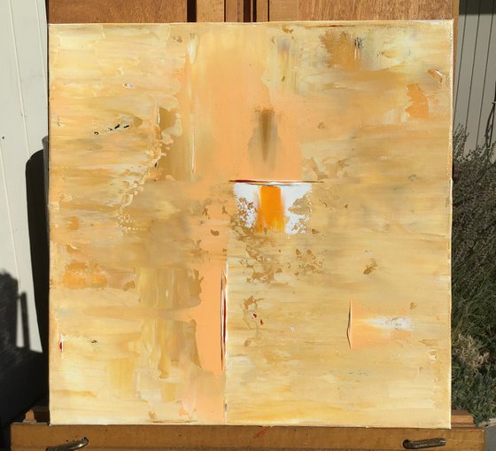 Abstract Peach Ochre White Concept