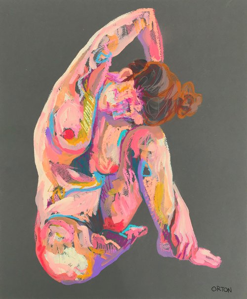 Female Nude Painting On Paper by Andrew Orton