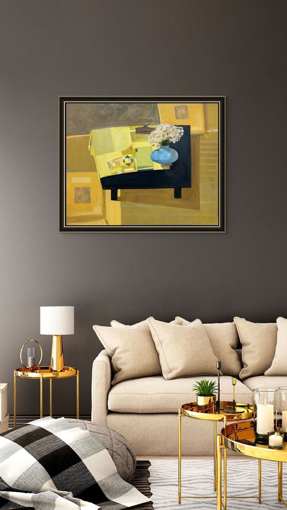 Daisies on Black Table