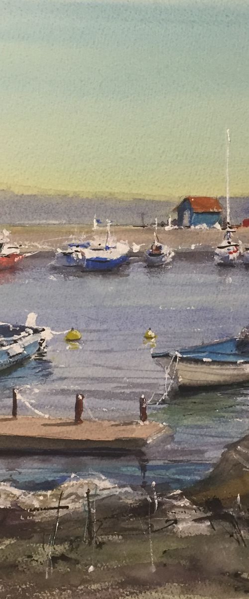 Boats in a harbour by Tihomir Cirkvencic