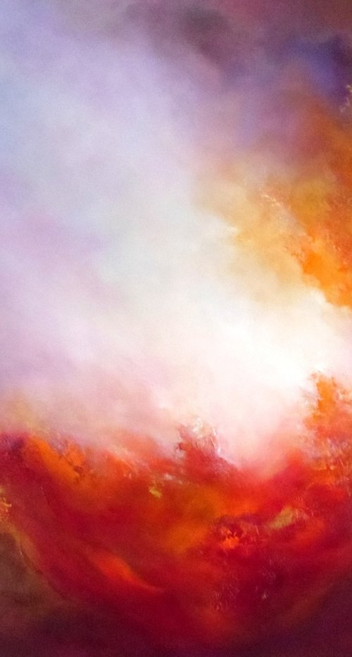 'WRATH OF ANGELS XII' (LARGE, QUALITY, TEXTURED OIL PAINTING ON GALLERY WRAPPED CANVAS) by Gillian Luff