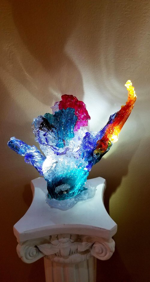 Original Sculpture Lighted Art Corals by Nikolina Andrea Seascapes and Abstracts