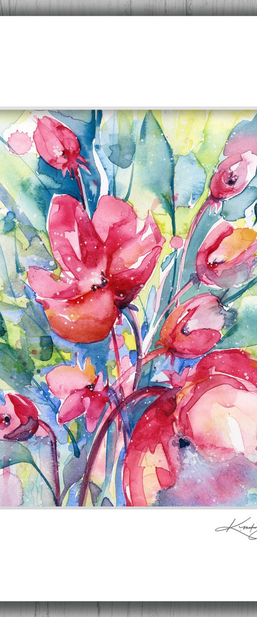 Alluring Blooms 6 - Flower Painting by Kathy Morton Stanion by Kathy Morton Stanion