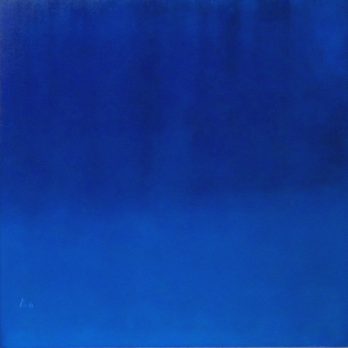 Organic Abstract Acrylic Painting By Joseph Piccillo, 36 X 36, Blue #5 Nocturnal, Original Artwork