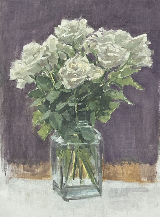 Roses in a jar