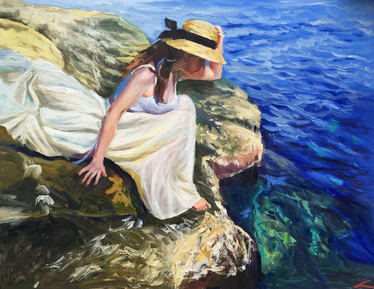 At The Sea 2 By Elena Sokolova, 35 X 28, Artwork For Sale On Artfinder
