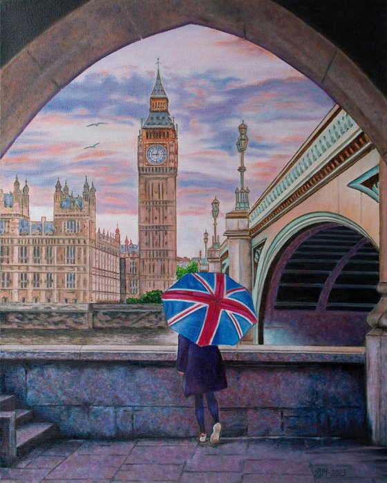London. Big Ben and the River Thames by Vera Melnyk