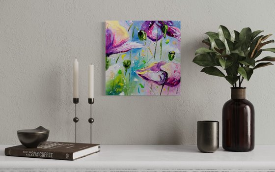Purple poppies