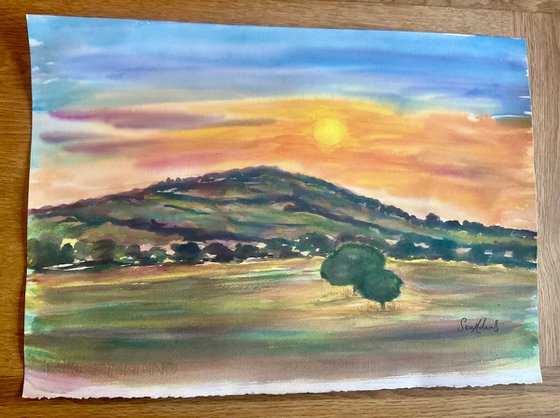 Duncliffe hill Sunset, Dorset