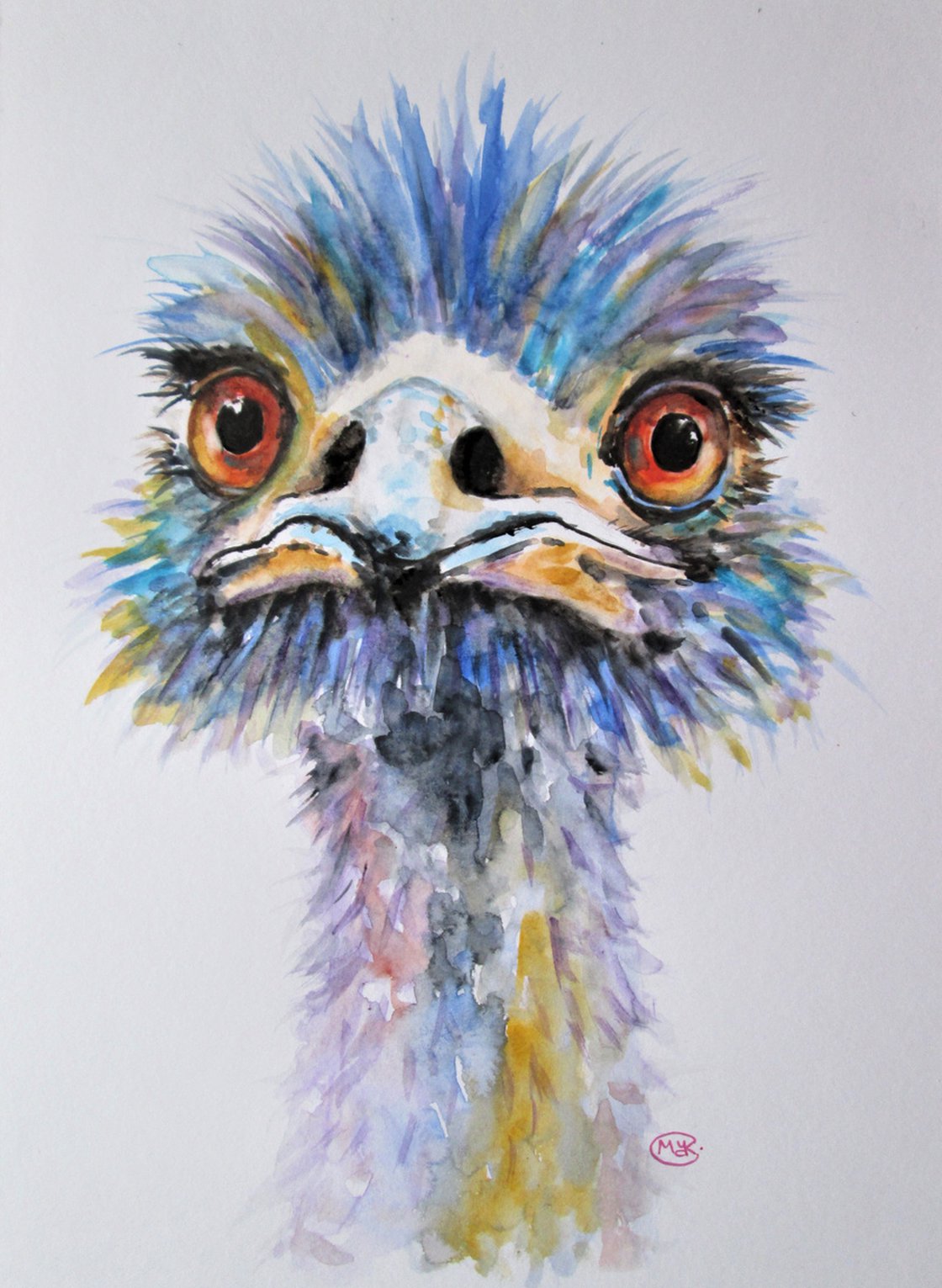 Emu Watercolour by MARJANSART | Artfinder