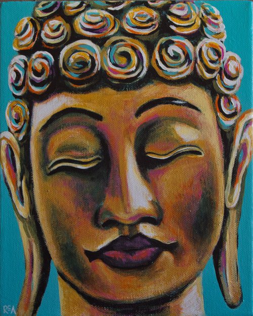 Golden Buddha 3 by Ruth Archer