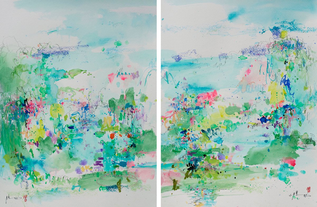 Jardin Magique By Xiaoyang Galas, 24 X 16, Artwork For Sale On Artfinder
