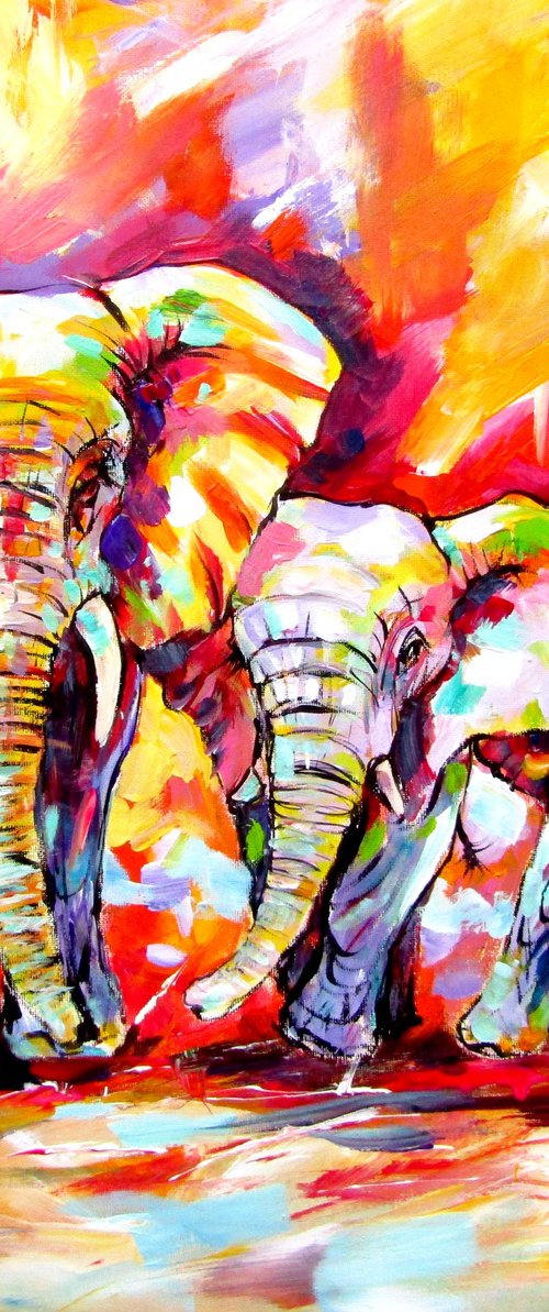 Walking majestic elephants by Kovács Anna Brigitta