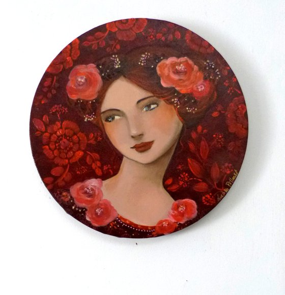 Romance 30 cm round canvas.