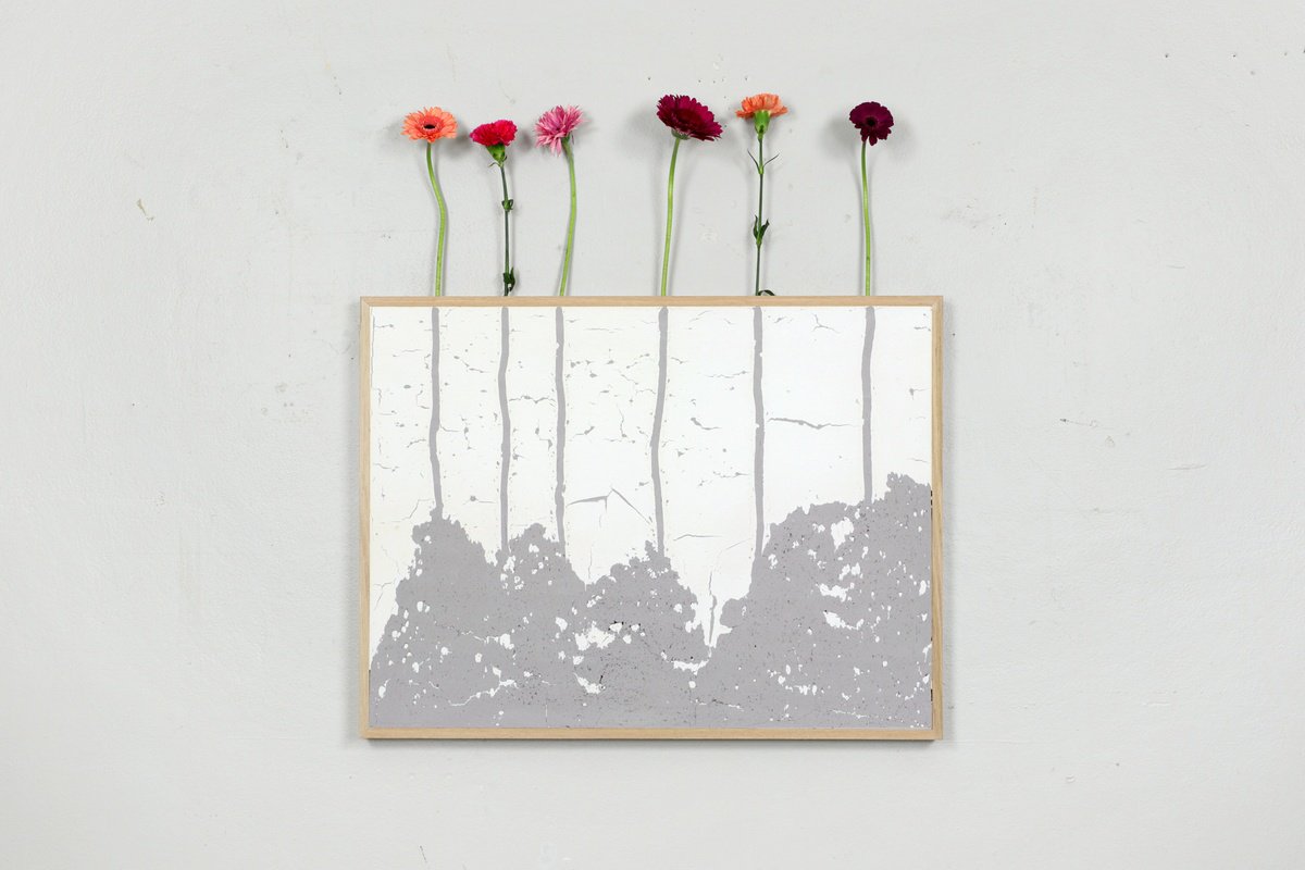 Abstract Painting By Johan Soderstrom, 33 X 37, Where Have All The Flowers..., Original Artwork