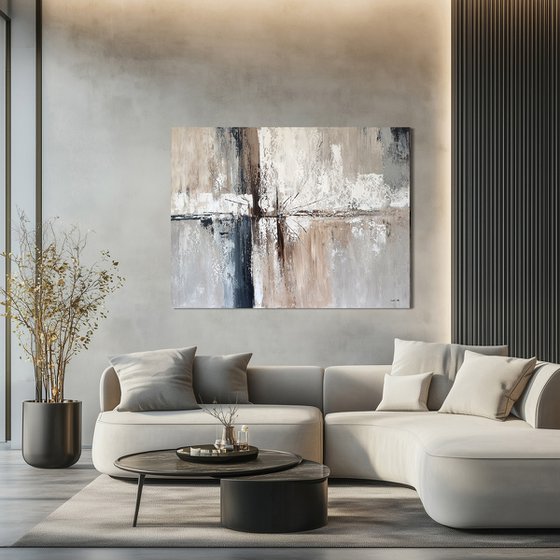 Lines Through Stone in Soft Neutrals