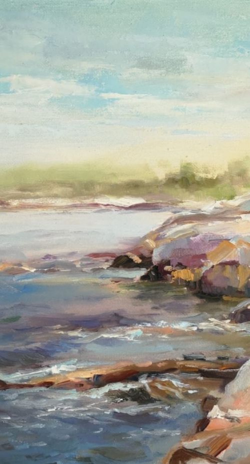 Plein air at the ocean 1 by Alexander Koltakov