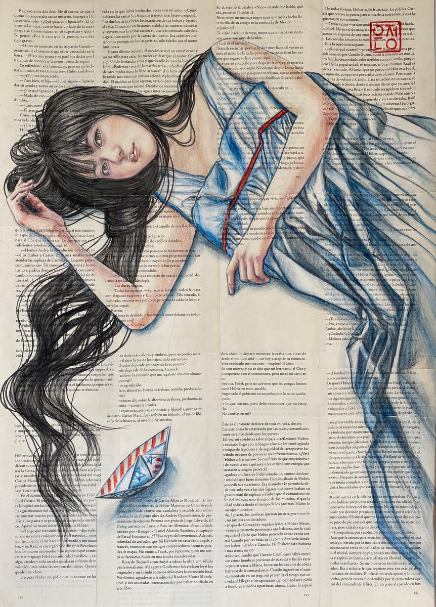 Portrait Watercolour By Natali Part, 20 X 28", Waiting / Madame Butterfly, Original Artwork