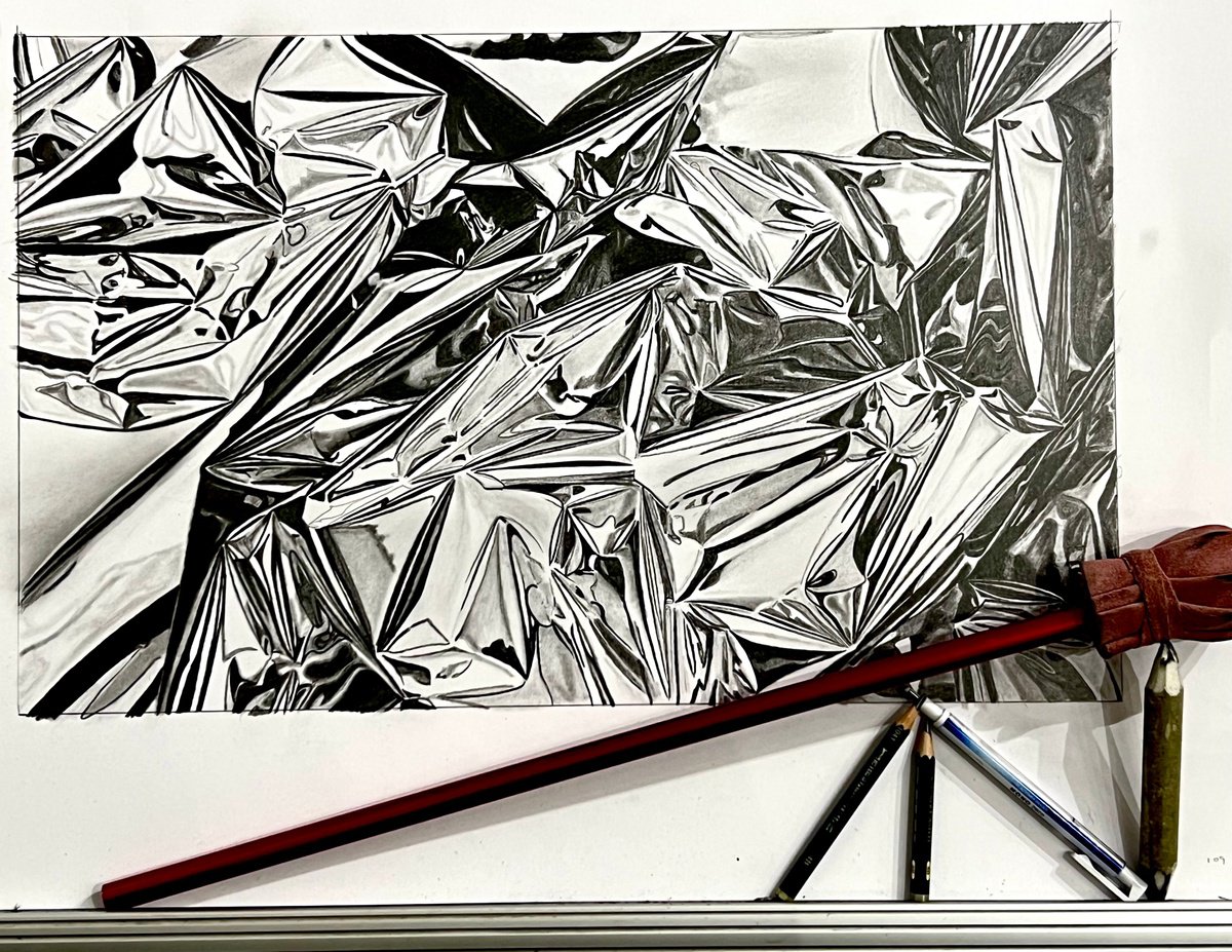 Silver Foil, Drawing by Paul Stowe