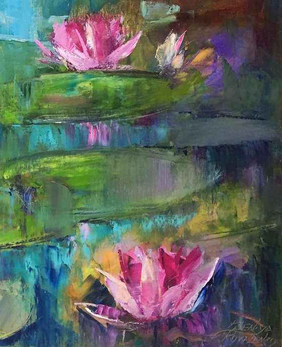 Water-lilies. Sounds of nature