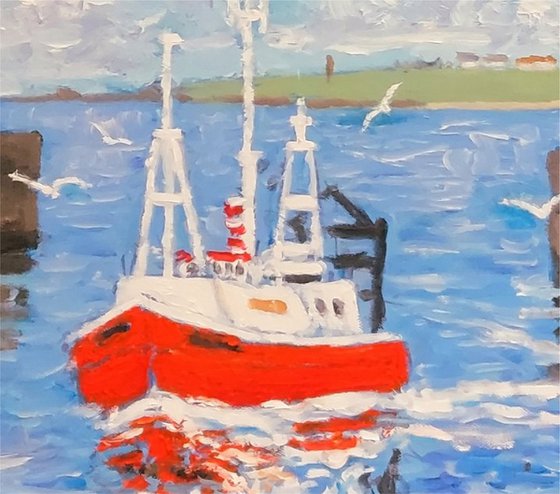 anstruther harbour scene