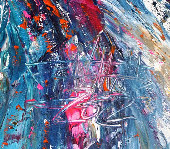 Turquoise magenta Whirl A 1