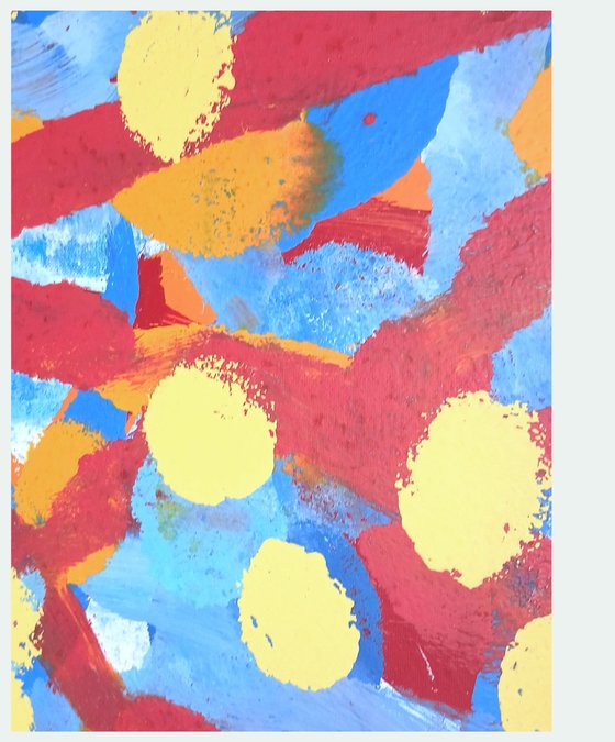 Spotty Pop Painting - JIZZ 03 - Lemon