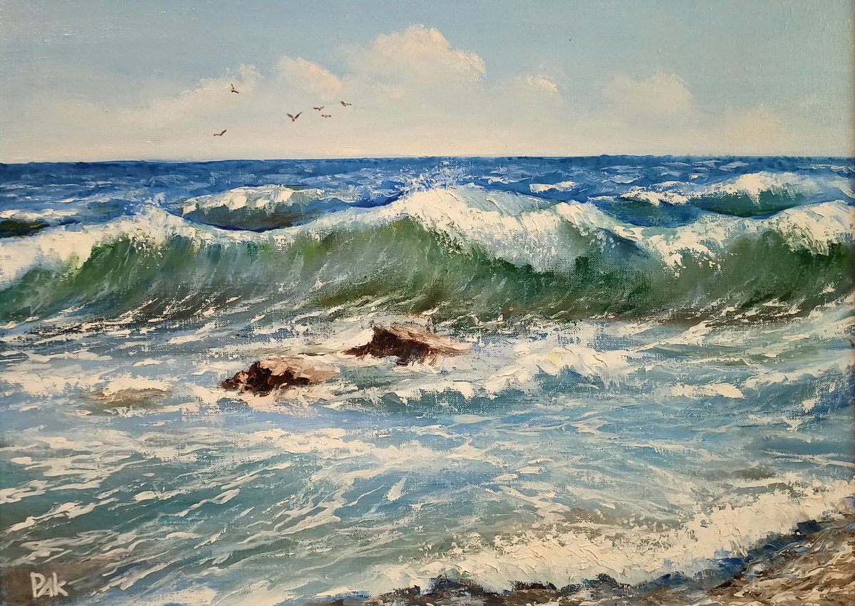 Seascape 3 By Oleh Rak, 28 X 20, Artwork For Sale On Artfinder