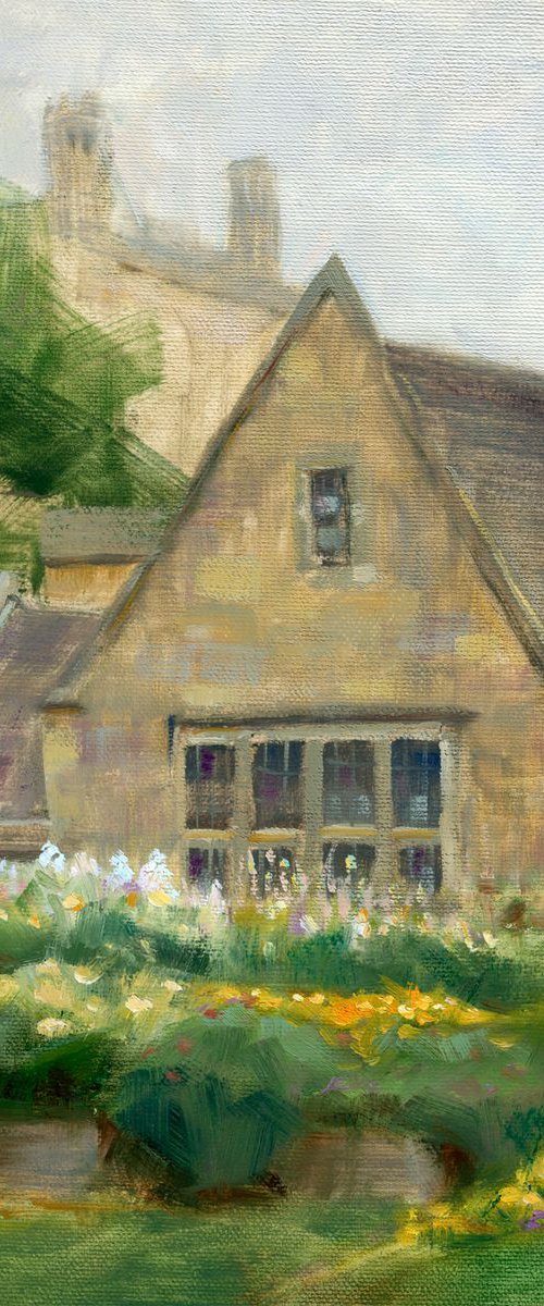 Christ Church Oxford University, framed original oil painting by Gav Banns