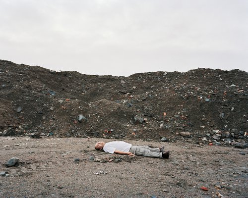 Dad In Gravel Pit  (From series Dead Parents) by Aida Chehrehgosha
