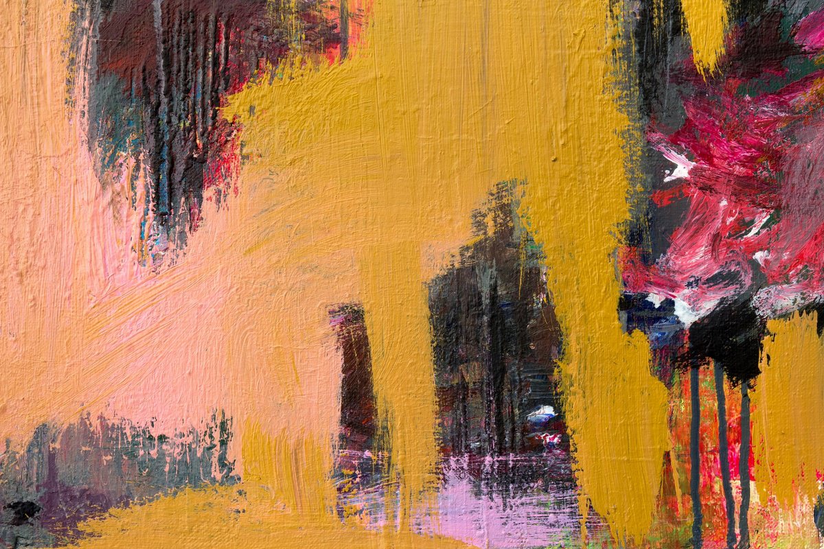 Expressive Abstract Acrylic Painting By Oleksandr Korol, 20 X 20", Untitled, Original Artwork